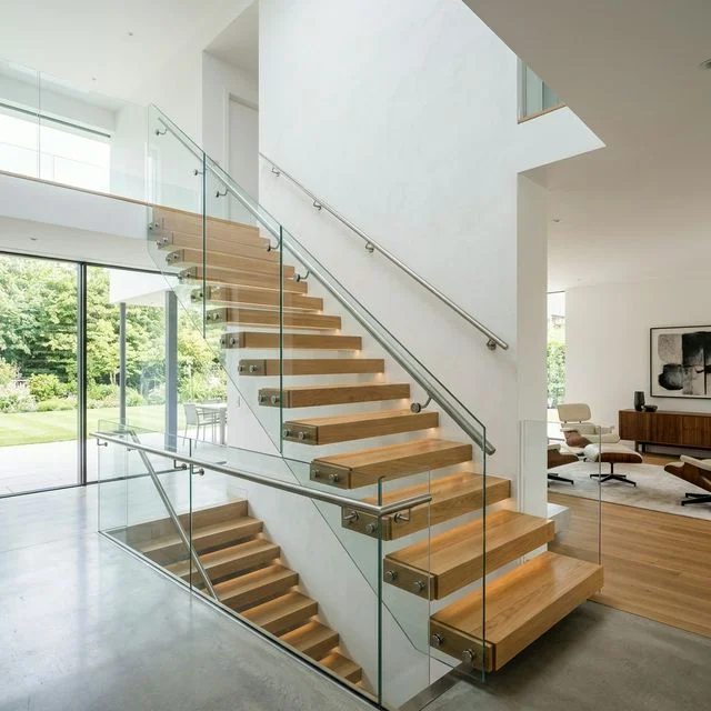 Glass railing installation by Krishna Glass House Delhi